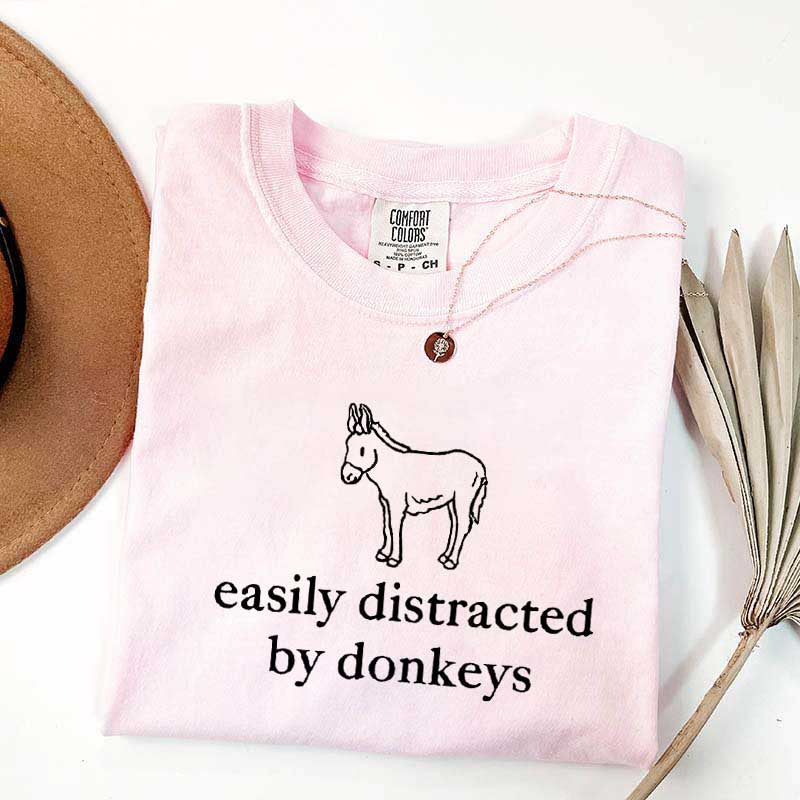 Easily Distracted by Donkeys T-Shirt