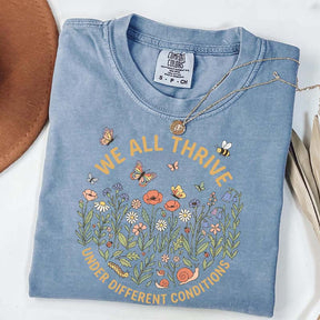 Neurodiversity Awareness Retro Wildflowers T-Shirt