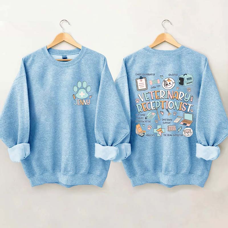 Custom Veterinary Receptionist Sweatshirt