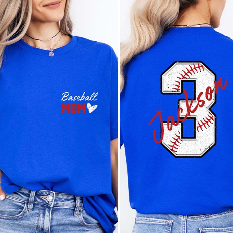 Personalized Baseball Gift for Mom T-Shirt