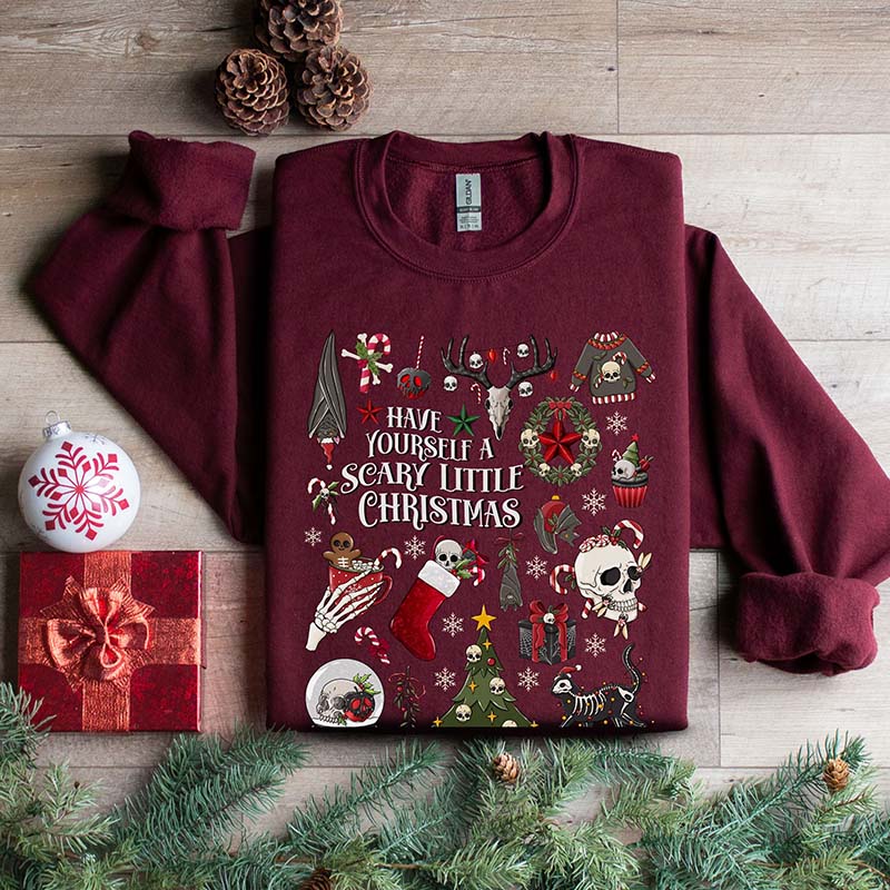 Gothic Christmas Skeleton Sweatshirt