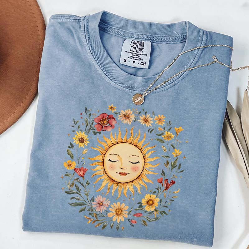 Retro Sunflower Summer Vibes T-Shirt