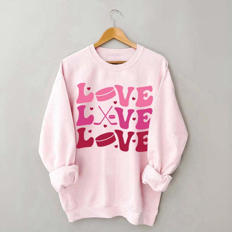Sports Love Hockey Mom Sweatshirt