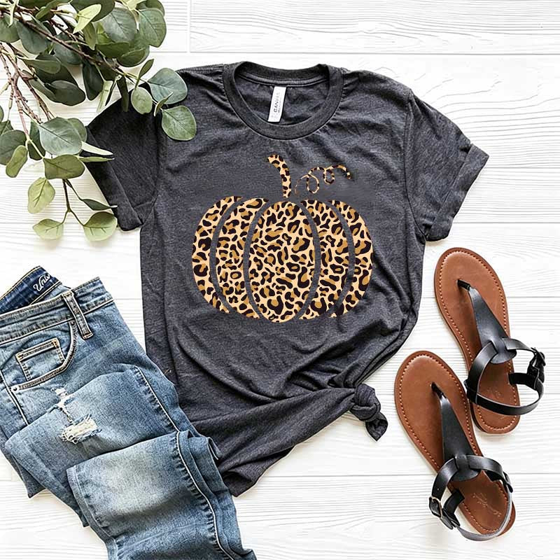 Leopard Pumpkin Thankful T-Shirt