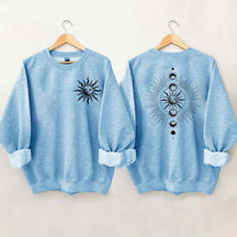 Celestial Moon Phase And Sun Sweatshirt