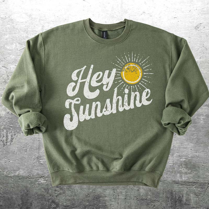 Retro 70s Style Hey Sunshine Sweatshirt