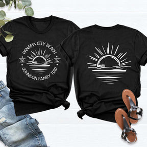 Custom Sun Family Beach Vacation T-Shirt