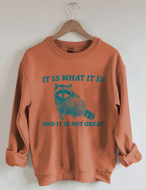 It Is What It Is And It Is Not Great Sweatshirt