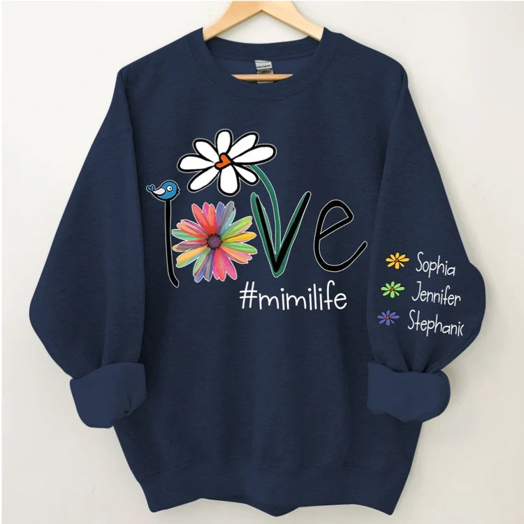 Love Mimi Life Flower Sweatshirt