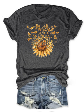 Sunflower Butterfly T-shirt