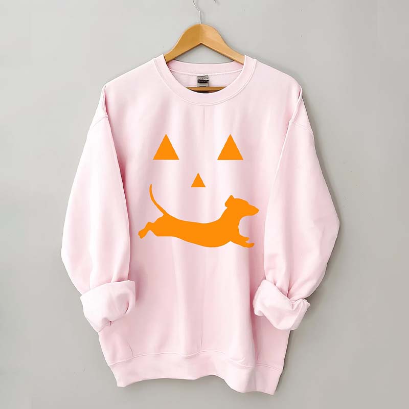 Dachshund And Halloween Sweatshirt