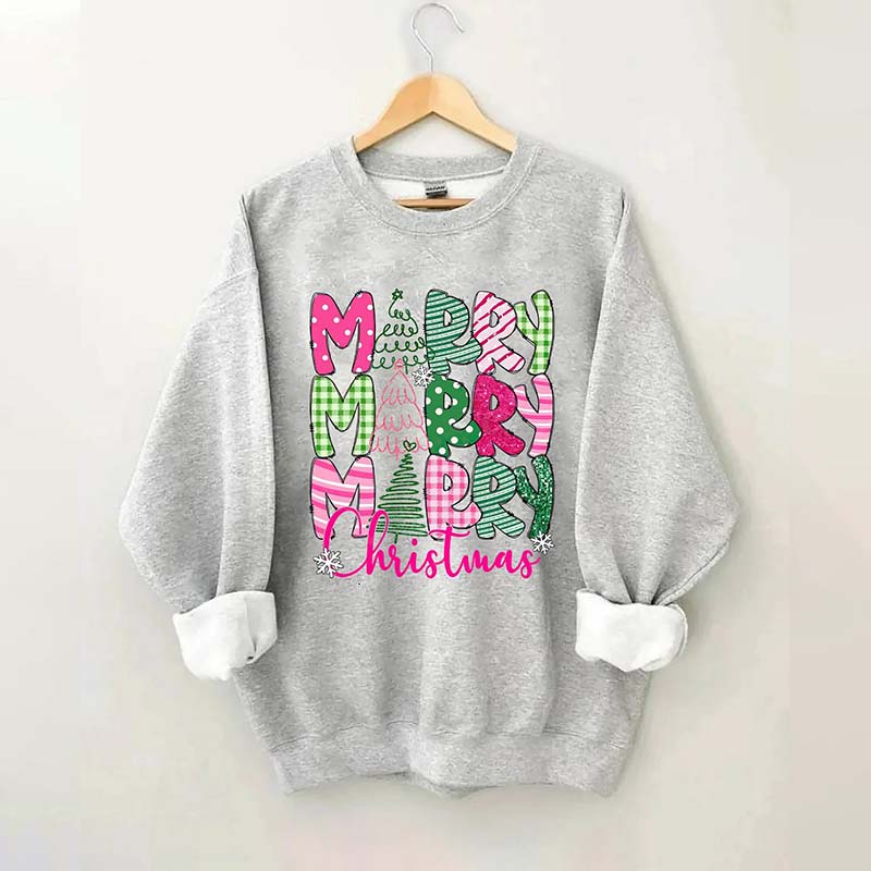 Merry Christmas Snowflake Sweatshirt