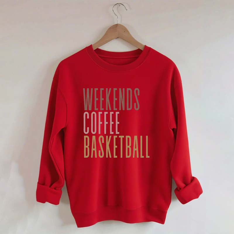 Weekends Coffee Basketball Sweatshirt