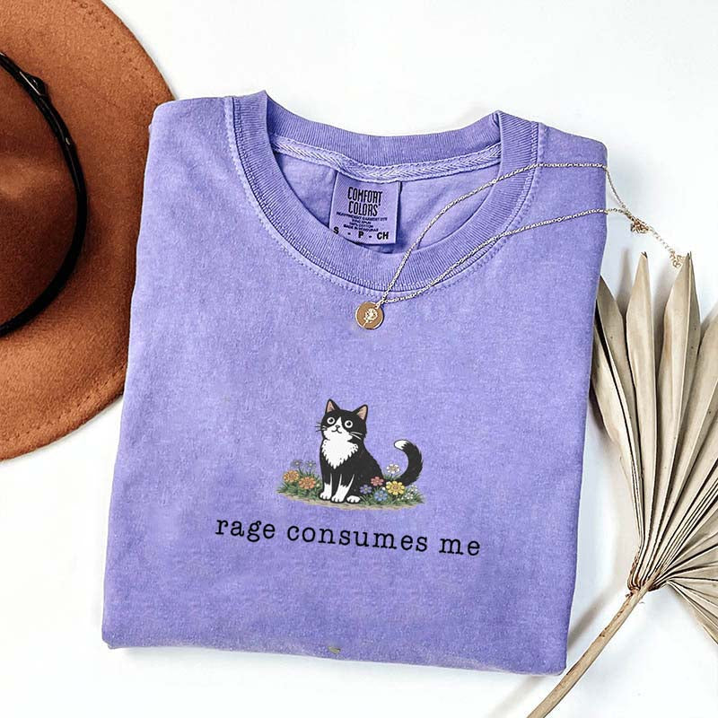 Funny Cat Meme Rage Consumes Me T-Shirt