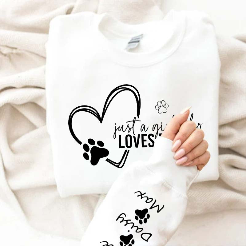 Custom Just A Girl Who Loves Dogs Sweatshirt