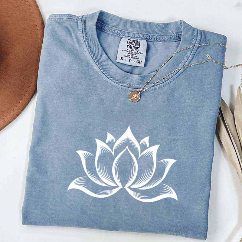 Minimalist Lotus Flower T-Shirt