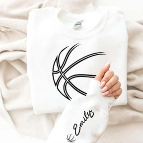 Personalized Basketball Silhouette Sweatshirt