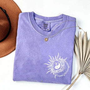 Boho Mystical Moon And Sun Yin Yang T-Shirt