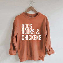 Trendy Dogs Books & Chickens Sweatshirt