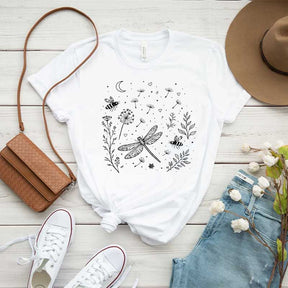 Bella Canvas Dragonfly Nature Retro T-Shirt