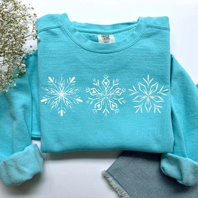 Comfort Colors Snowflakes Sweatshirt