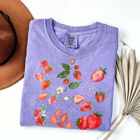 Summer Strawberry Botanical Garden T-Shirt