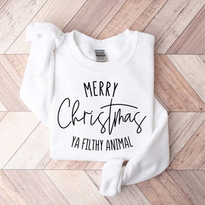 Merry Christmas Ya Filthy Animal Sweatshirt