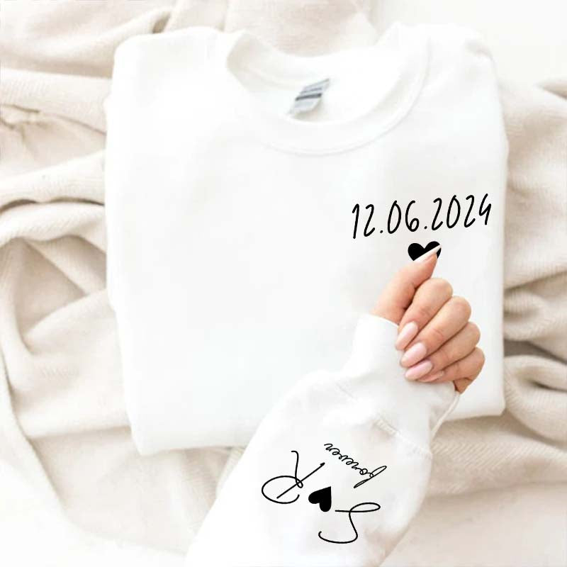 Personalized Date Initials Anniversaries Sweatshirt