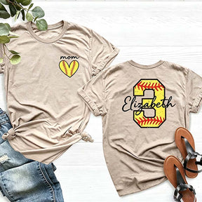 Personalized Softball Name Number T-Shirt