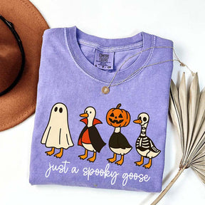 Cute Just a Spooky Goose Halloween T-Shirt