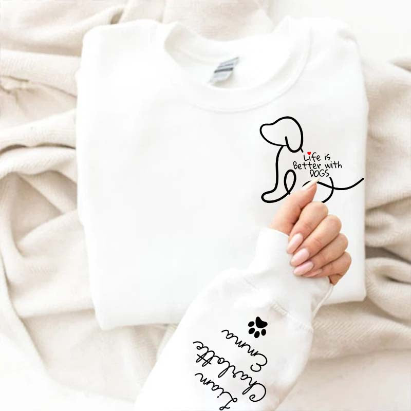 Personalized Pet Name Dog Mom Sweatshirt