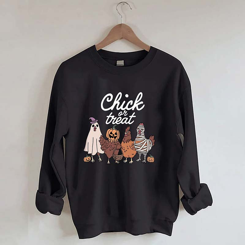 Chick Or Treat Halloween Chicken Sweatshirt