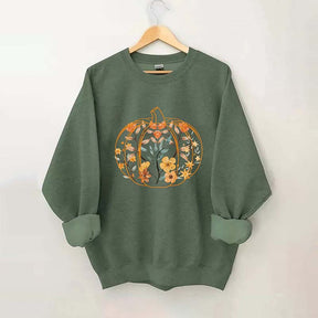 Fall Floral Pumpkin Sweatshirt