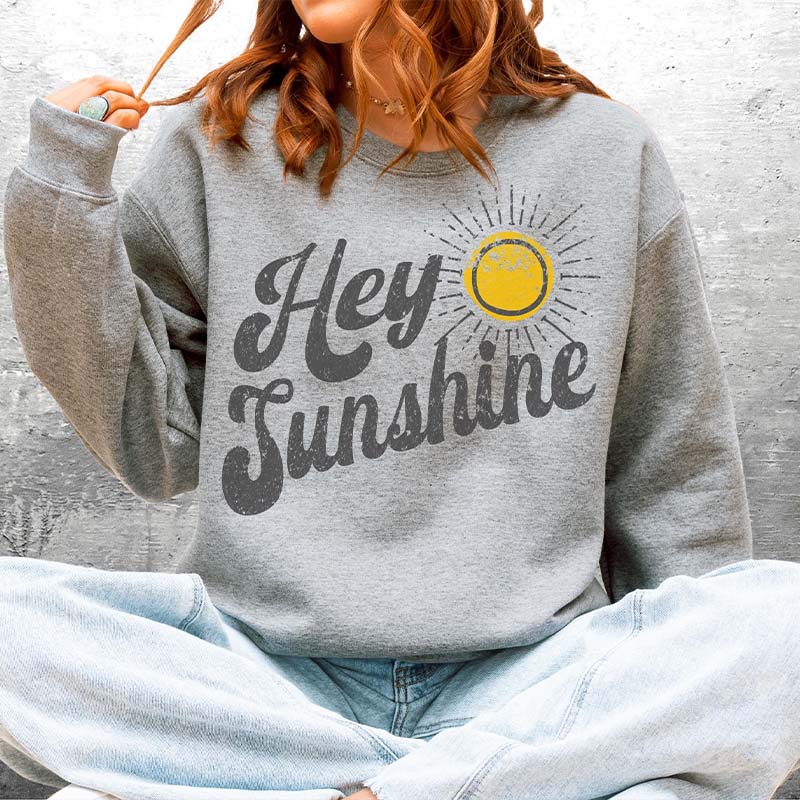 Retro 70s Style Hey Sunshine Sweatshirt