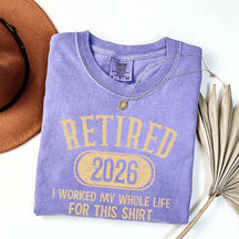 Funny Retirement Distressed Retired Est 2026 T-Shirt