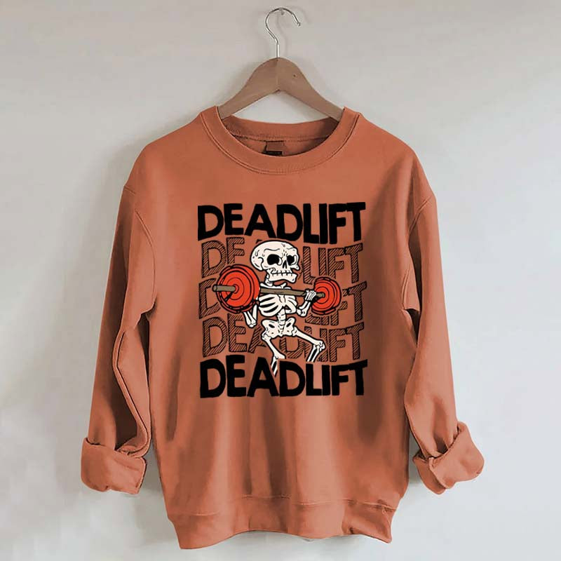 Funny Skeleton Dead Lifting Sweatshirt