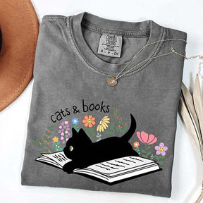 Cats & Books T-Shirt