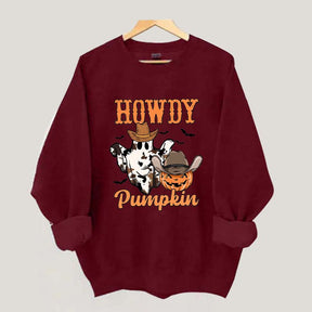 Retro Halloween Howdy Pumpkin Sweatshirt