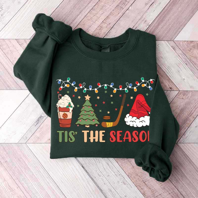 Tis The Season Hockey Christmas Tree Sweatshirt