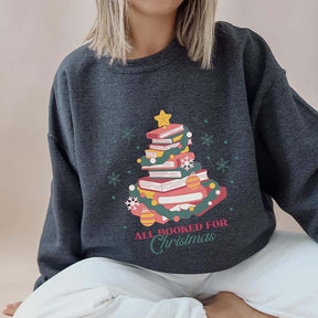 Book Tree Christmas Librarian Teacher Bookish Sweatshirt