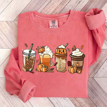 Cute Pumpkin Spice Fall Coffee Sweatshirt