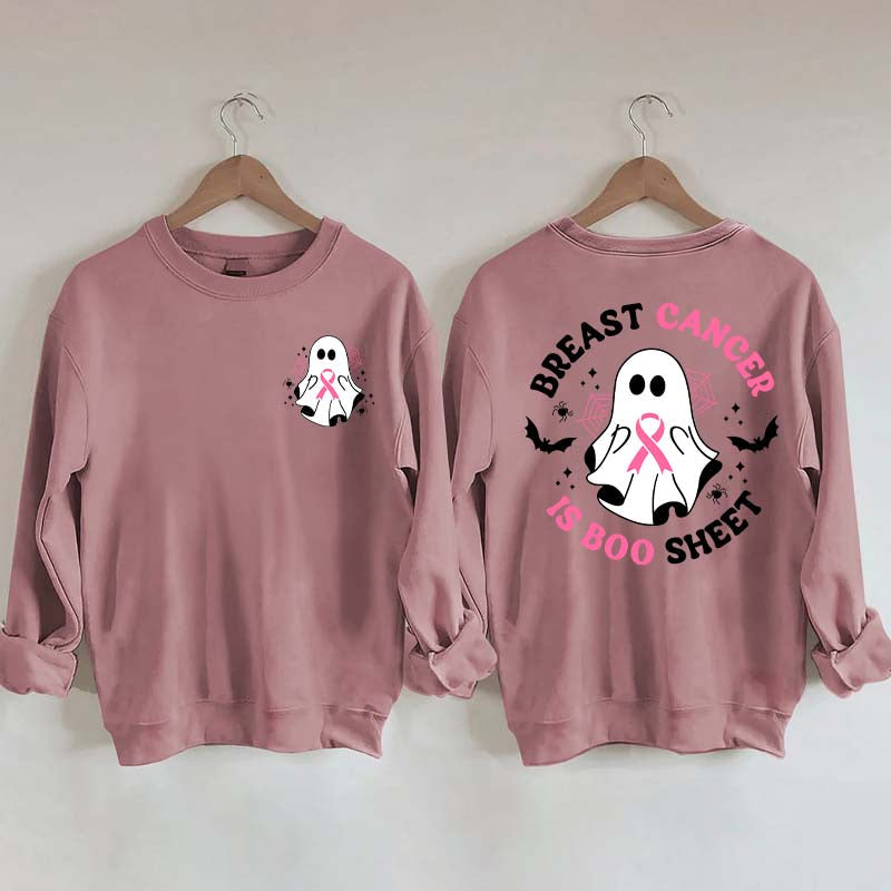 Ghost Ribbon Breast Cancer Is Boo Sheet Sweatshirt