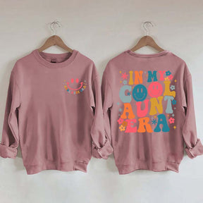 Retro In My Cool Aunt Era Smile Face Sweatshirt