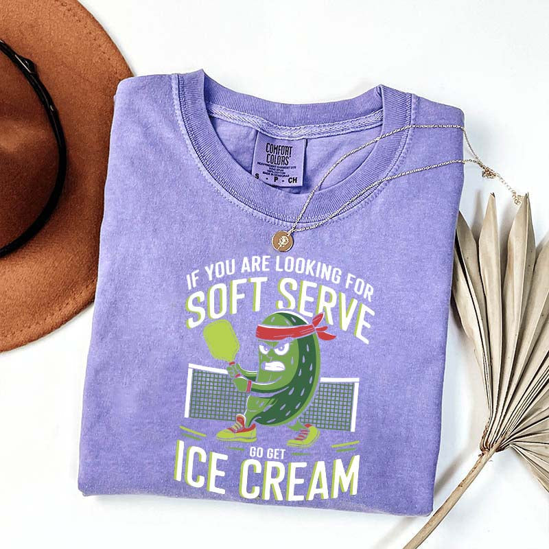 Soft Serve Pickleball Joke T-Shirt