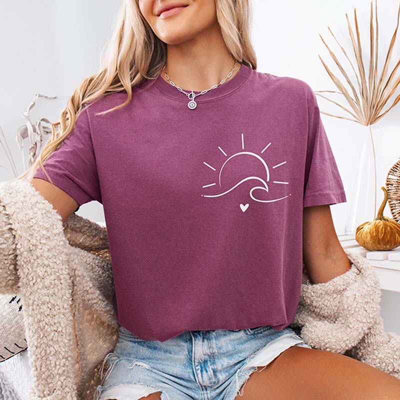 Minimalist Sun Waves T-Shirt