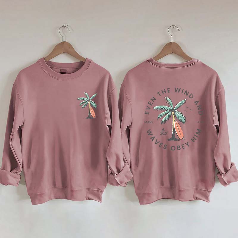 Beachy Backprint Bible Verse Sweatshirt