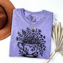 Cottagecore Teacup Floral T-Shirt