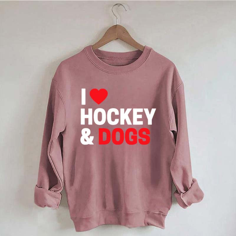 I Love Hockey & Dogs Sweatshirt