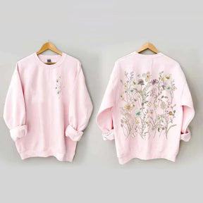 Vintage Pressed Flowers Sweatshirt