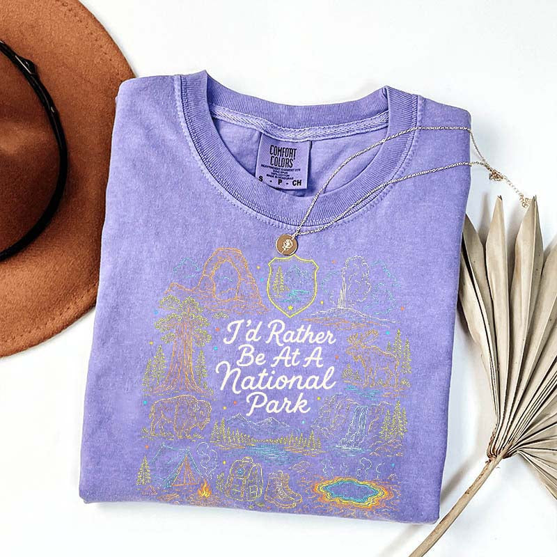National Park Adventure Camping Girl T-Shirt